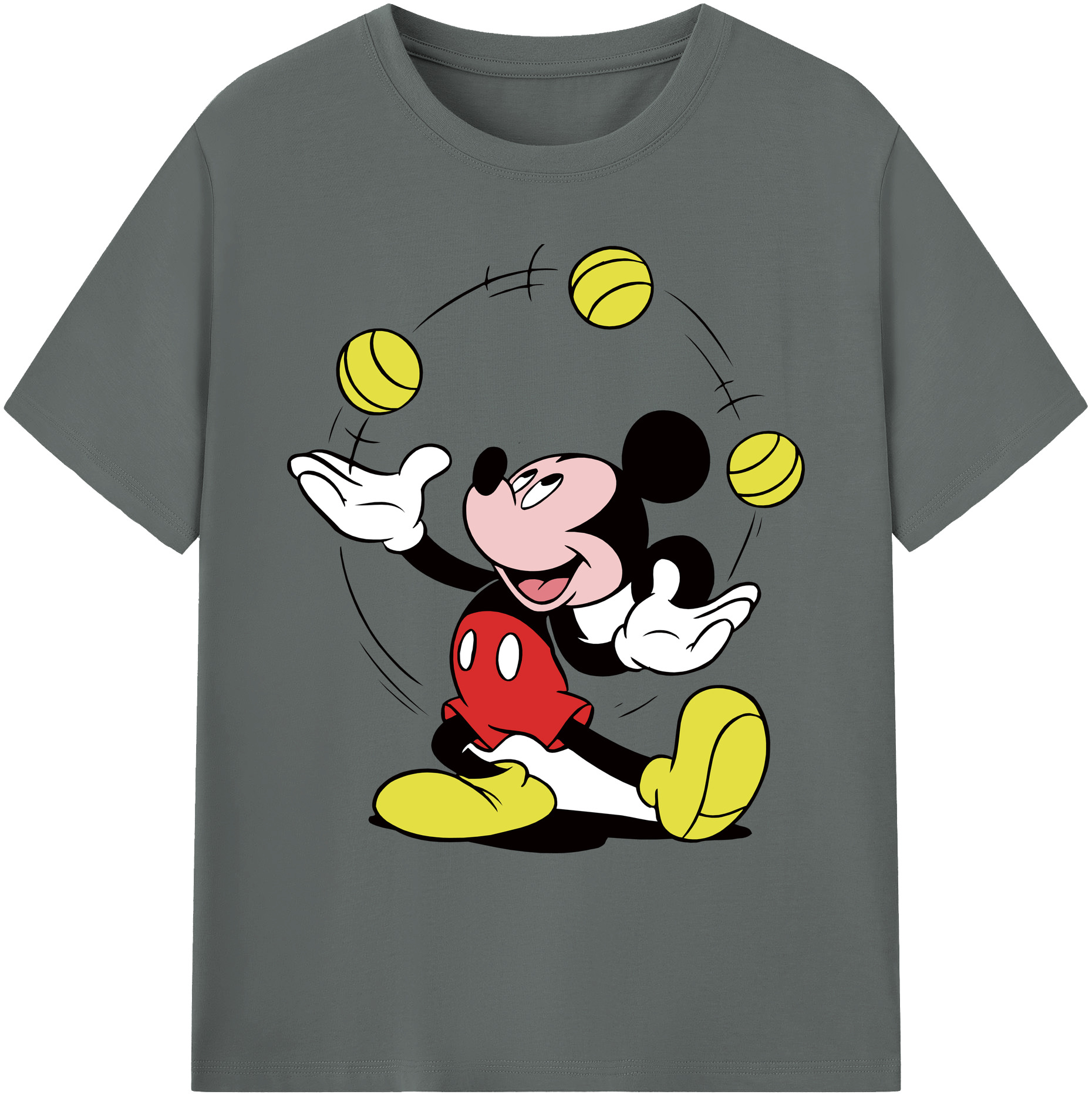 ミッキーマウス Mickey Mouse 綿100％ メンズ半袖Tシャツ｜肌触りやわらか＆通気性